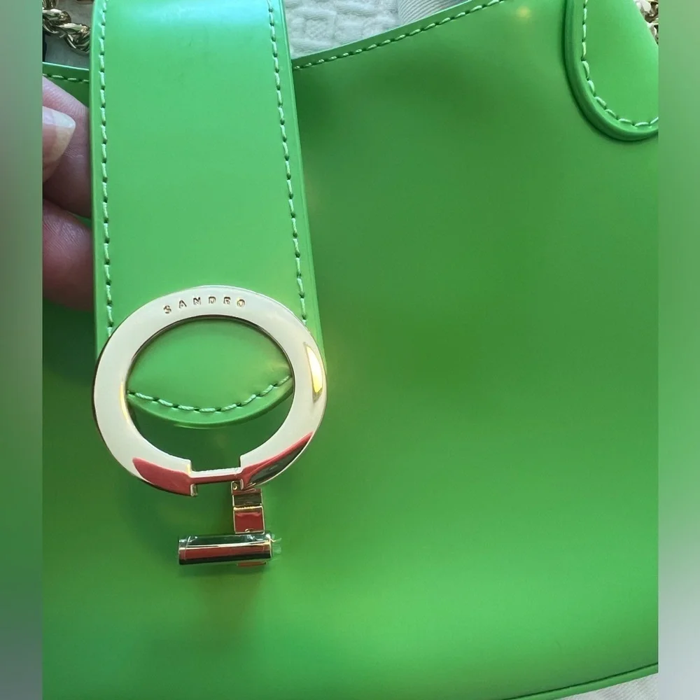 Sandro Sweet Janet Leather Shoulder Bag  NWT - Picture 5 of 16